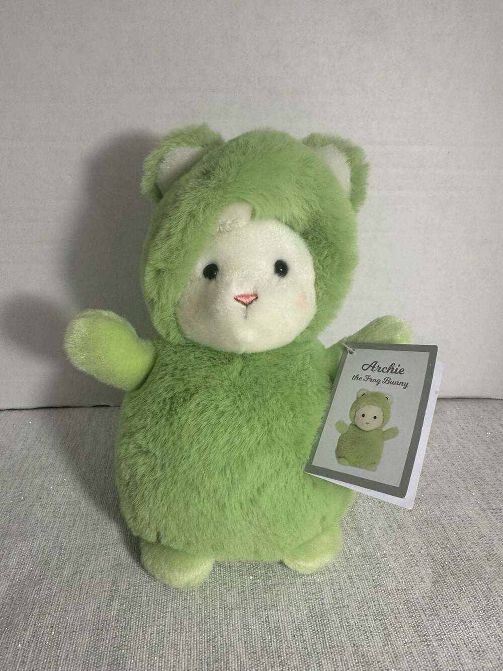 Aurora Archie The Frog Bunny Plush Stuffed Animal - Picture 3 of 5